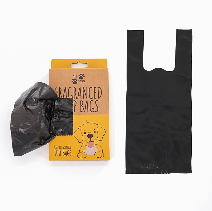 EcoBag - 100 Pack Scented Doggy Bags - Vanilla Scented - Leak Resistant, Recyclable, Eco-Friendly & Durable