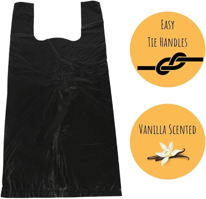EcoBag - 100 Pack Scented Doggy Bags - Vanilla Scented - Leak Resistant, Recyclable, Eco-Friendly & Durable