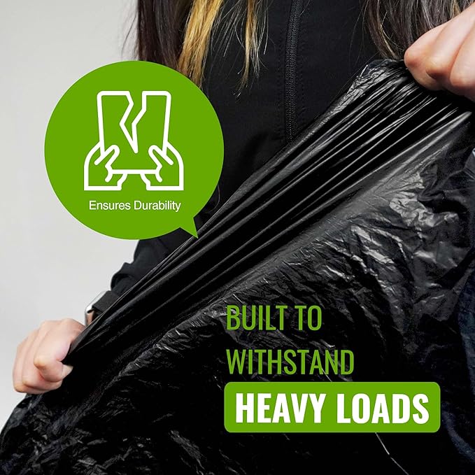 Ecobag - 10 Pack Eco-Friendly Wheelie Bin Liners - 240L - 18 Micron - Heavy Duty, Leak Resistant & Recyclable