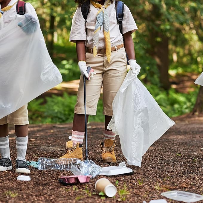 EcoBag - 30 Pack Heavy Duty White Bin Liners - 55L - 15 Micron - Extra Strong, Leak-Proof & Tear-Resistant