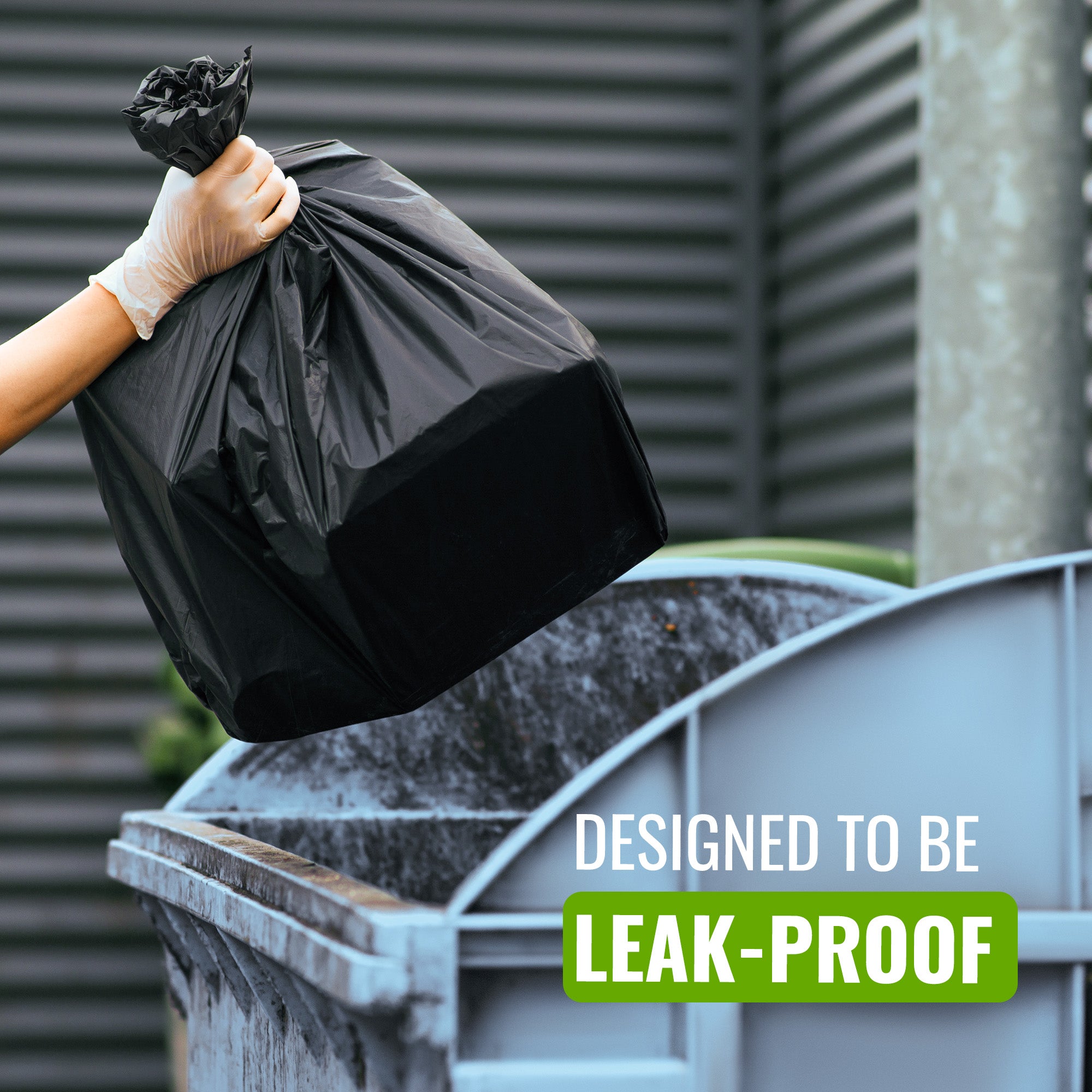 EcoBag - 20 Pack Black Rubble Bags - 30L - Recyclable, Leak Resistant & Eco-Friendly