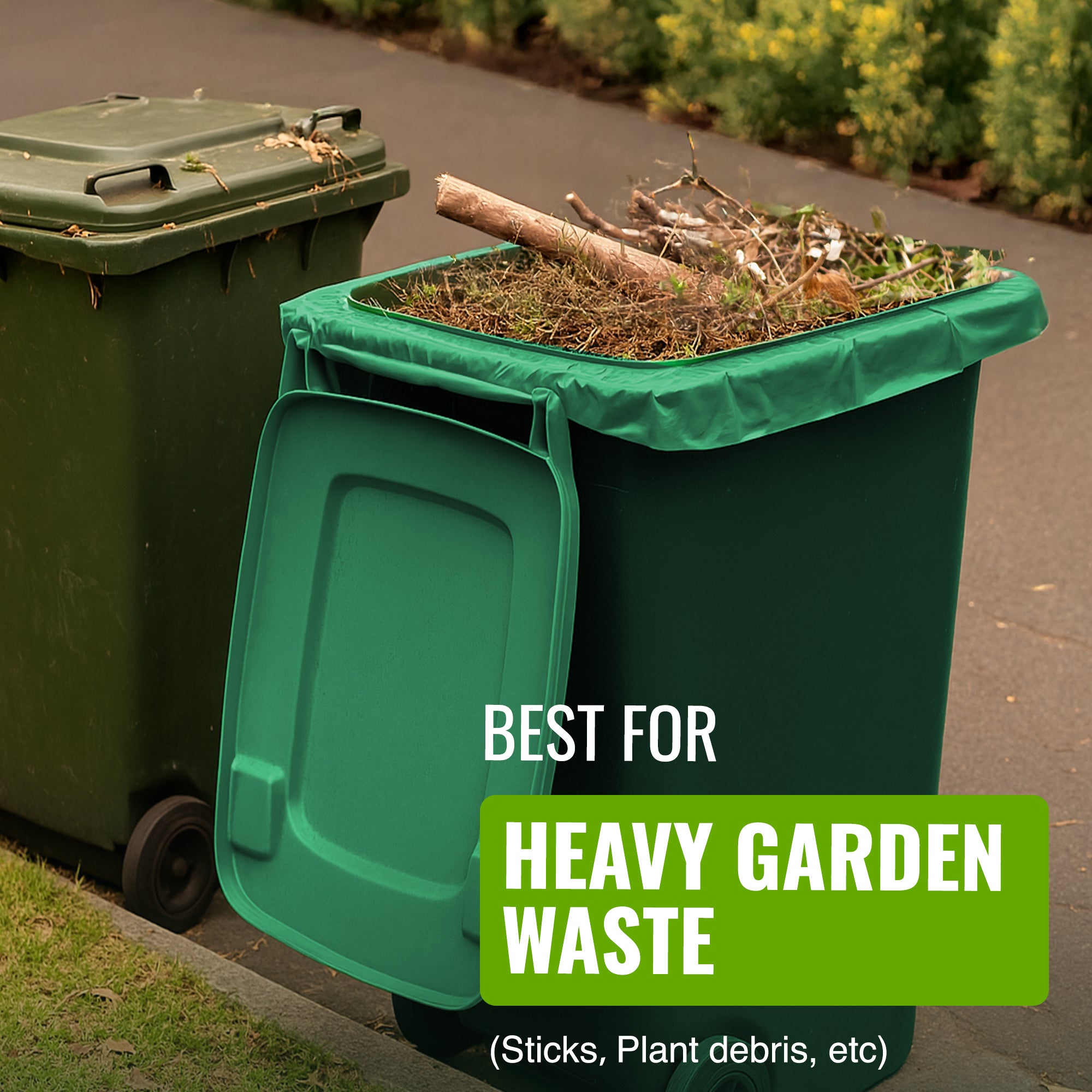 EcoBag - 10 Pack Extra Strong Heavy Duty Garden Sacks - 120L - Recyclable, Leak Resistant, Eco-Friendly & Durable
