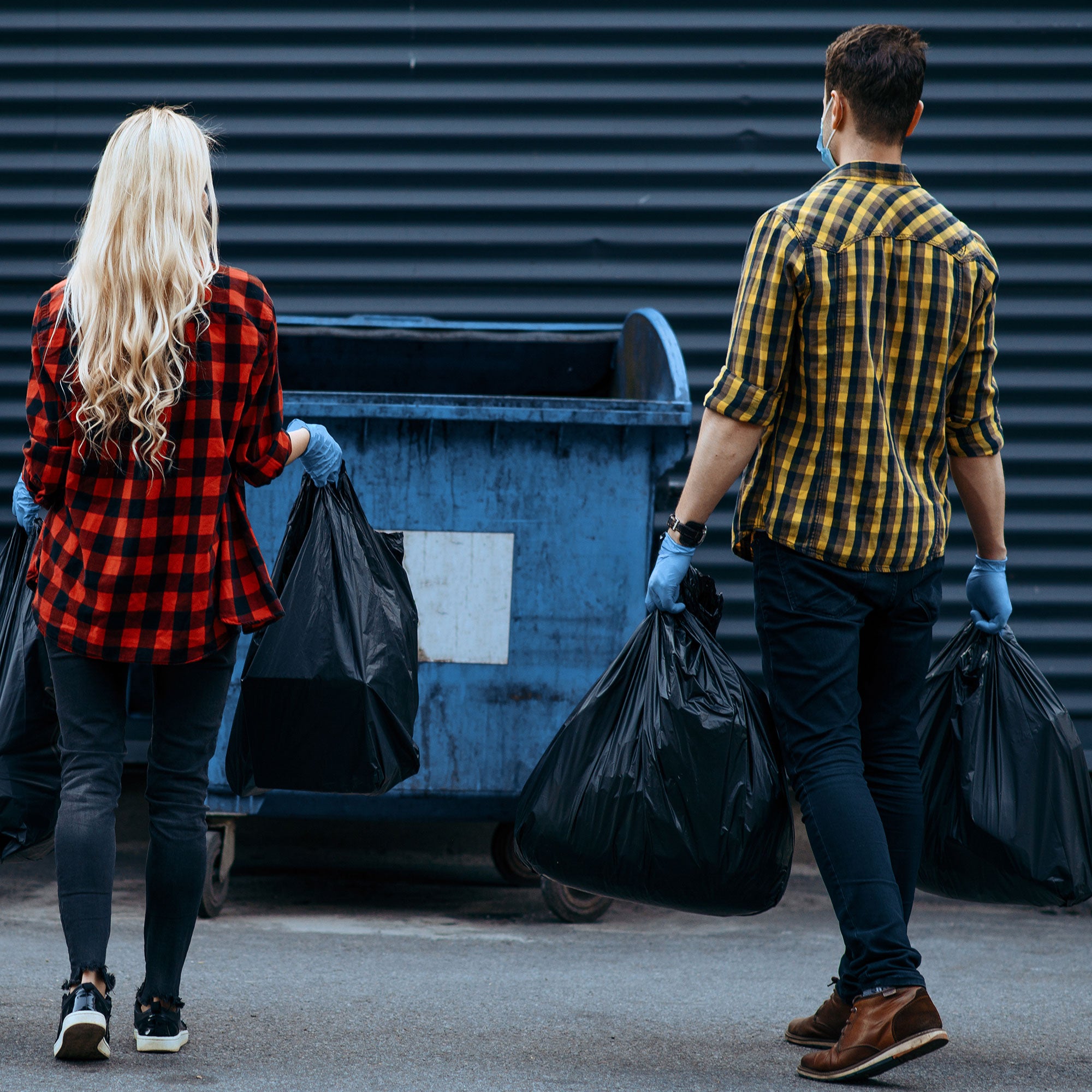 EcoBag - 50 Pack Extra Strong Heavy Duty Refuse Sacks - 70L - 33 Micron - Recyclable Bin Bags, Leak Resistant, Eco-Friendly, Durable Waste Disposal Bags for Household & Commercial Use
