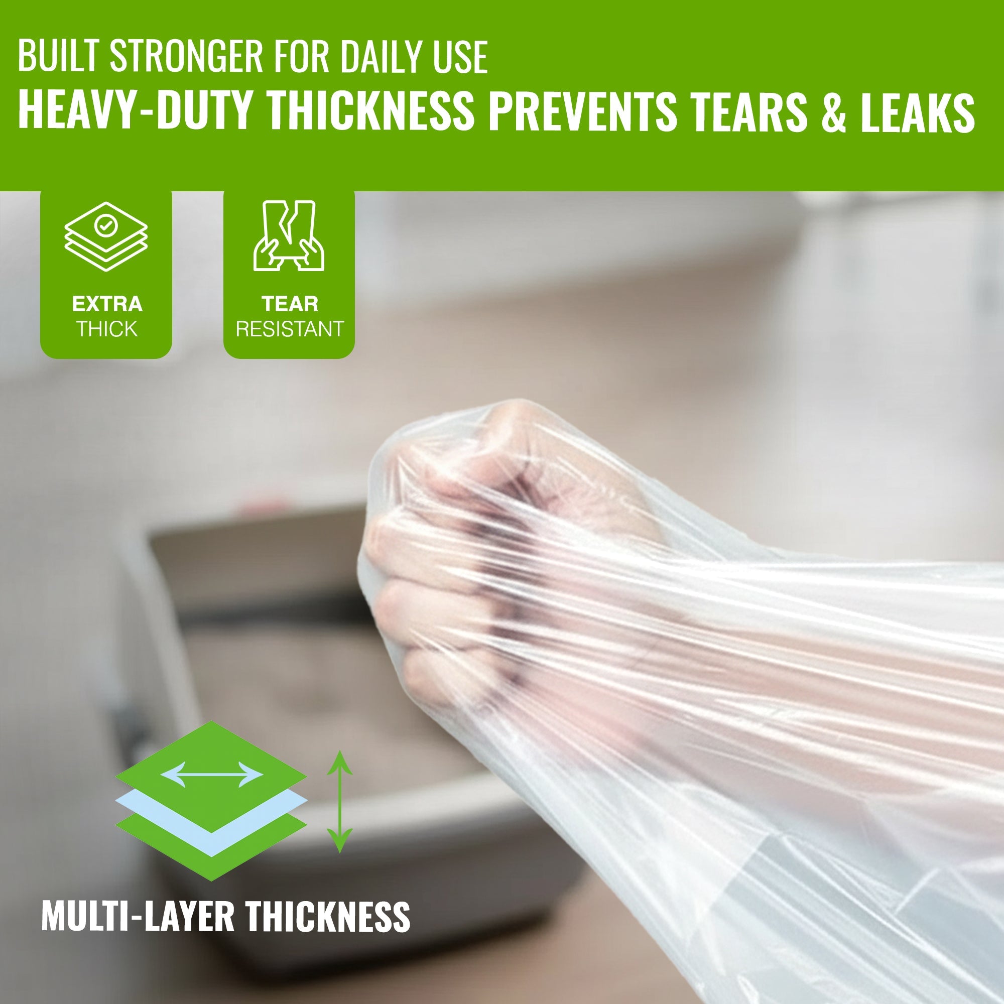 Ecobag - 30 Pack Cat Litter Tray Liners - 30L - 27 Microns - Heavy Duty Cat Litter Bags, Recycled Litter Liners, Durable Tray Liners, Eco-Friendly & Easy to Dispose (960 x 460 mm)