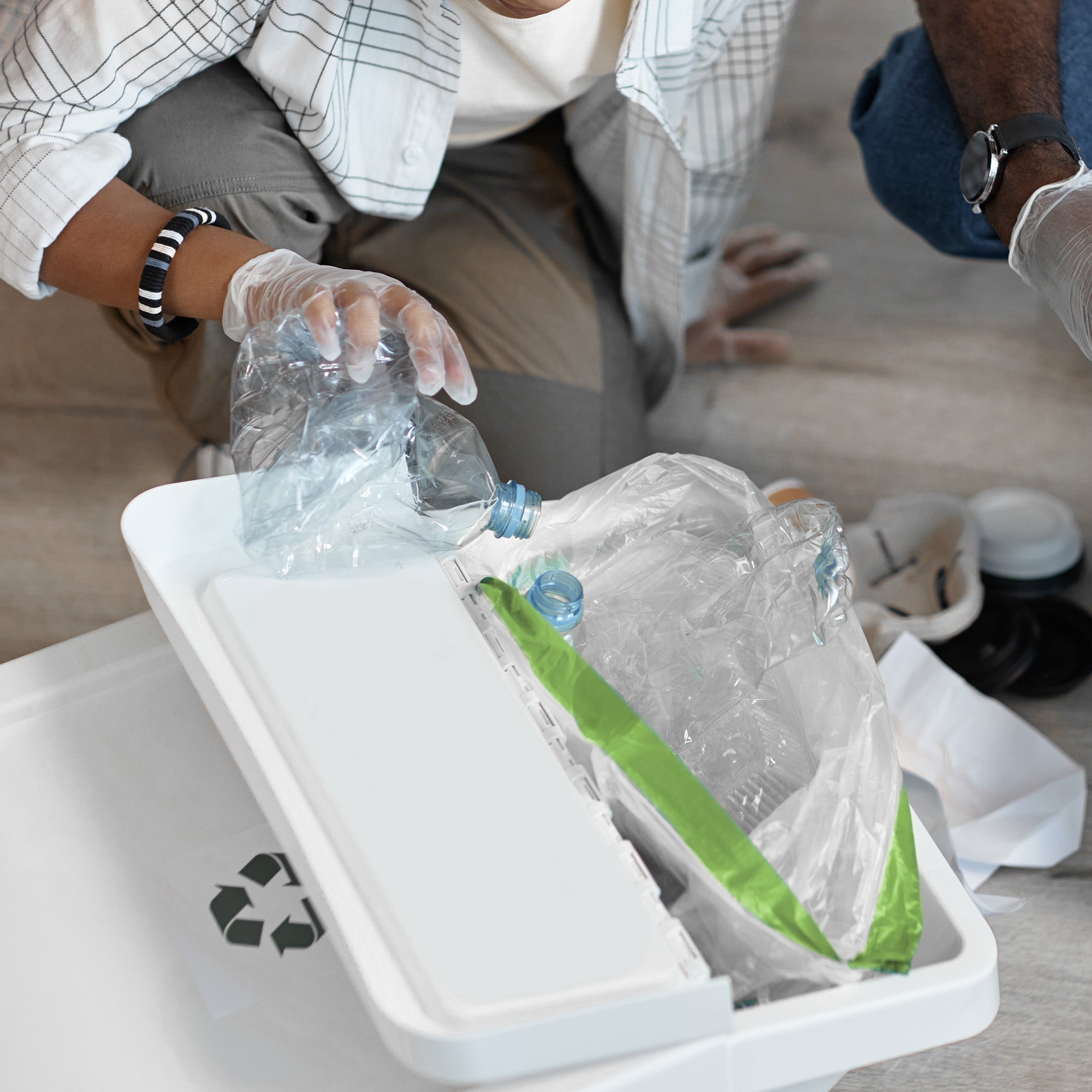 EcoBag - White Kitchen Drawstring Bin Liner - 30L - 25 Micron - Heavy Duty, Extra Strong, Brabantia Compatible, Eco-Friendly, Tear Resistant & Recyclable